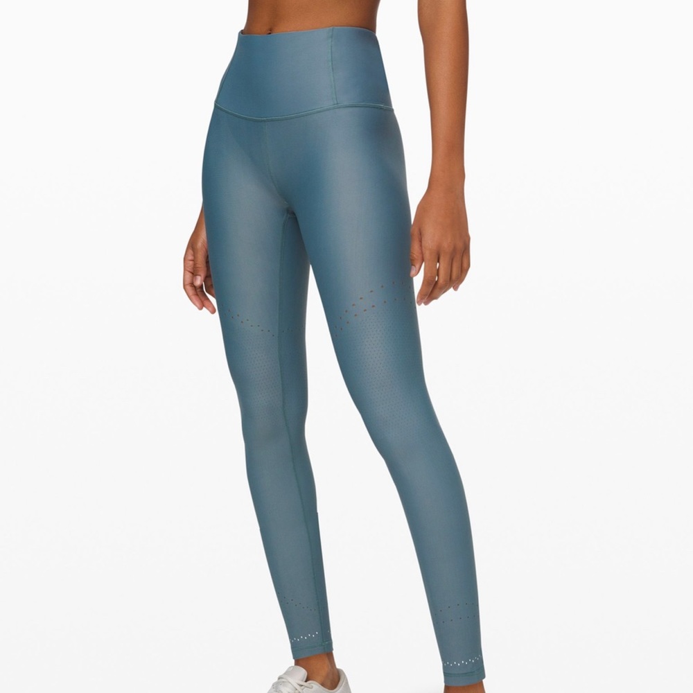 Lululemon Athletica Blue Charcoal 27” Leggings - Picture 2 of 11